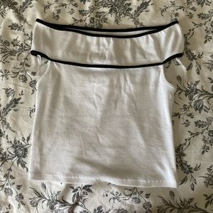 white top with black detailing